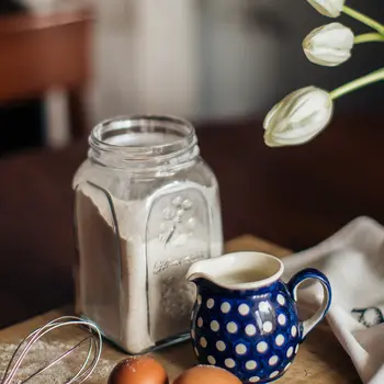Small table with cooking ingredients