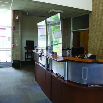 Student services desk.