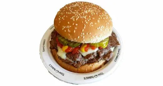 Hamburger on a plate