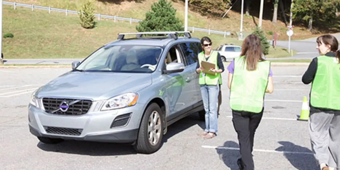 Checking in at the free CarFit Checkup event