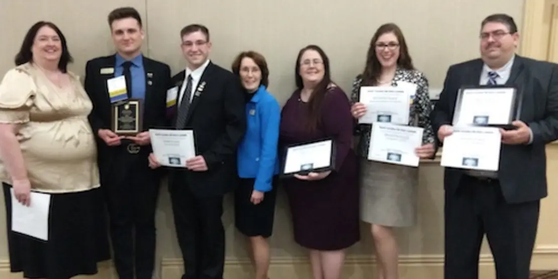 From left to right:  Veronica Dooly, Max Sarafin, Aaron Katzenberger, Jean Buckley, Angela Lore, Victoria Beuhler, and David Lore