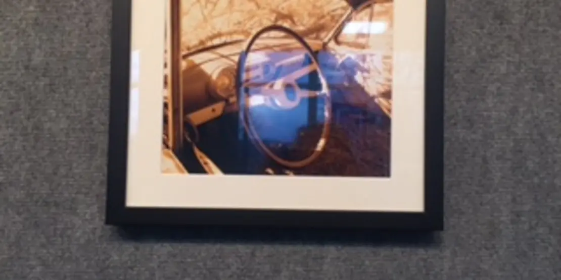 Photo of a steering wheel