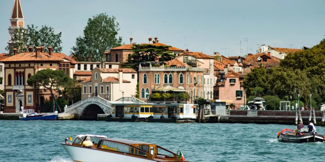 View of Italy from the water