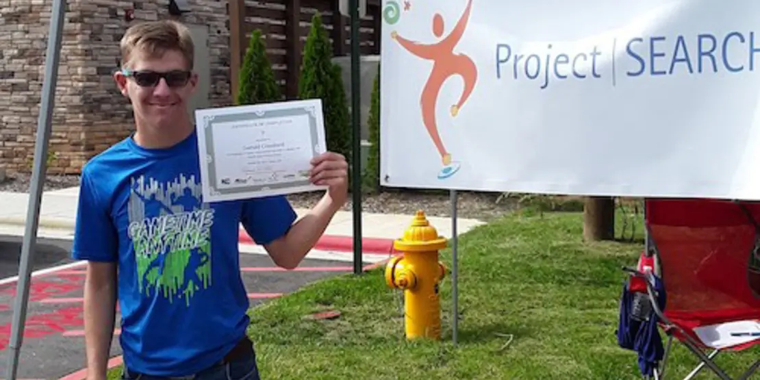 Gerald Cranford with certificate