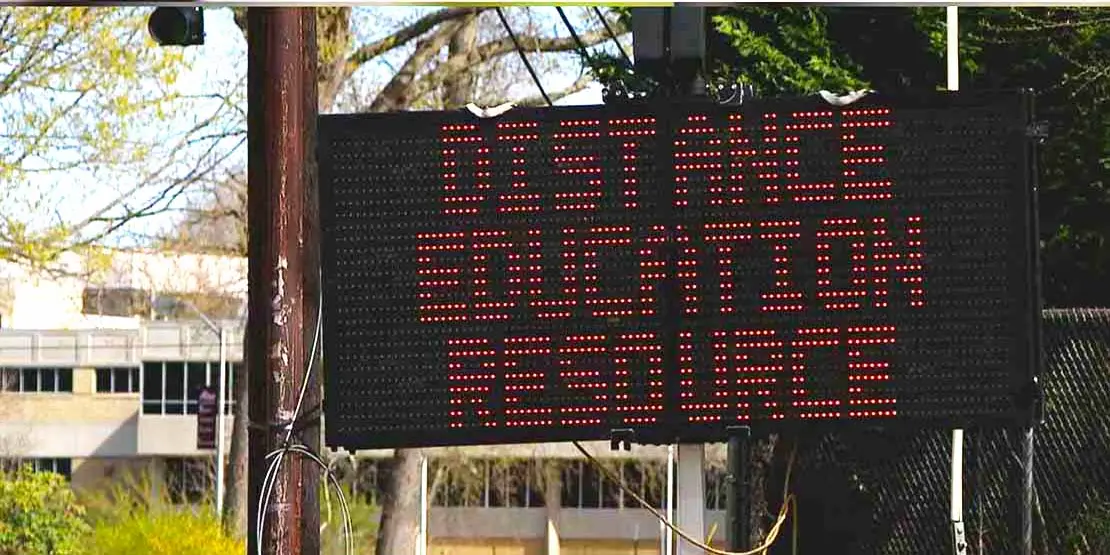 A-B Tech Distance Education sign