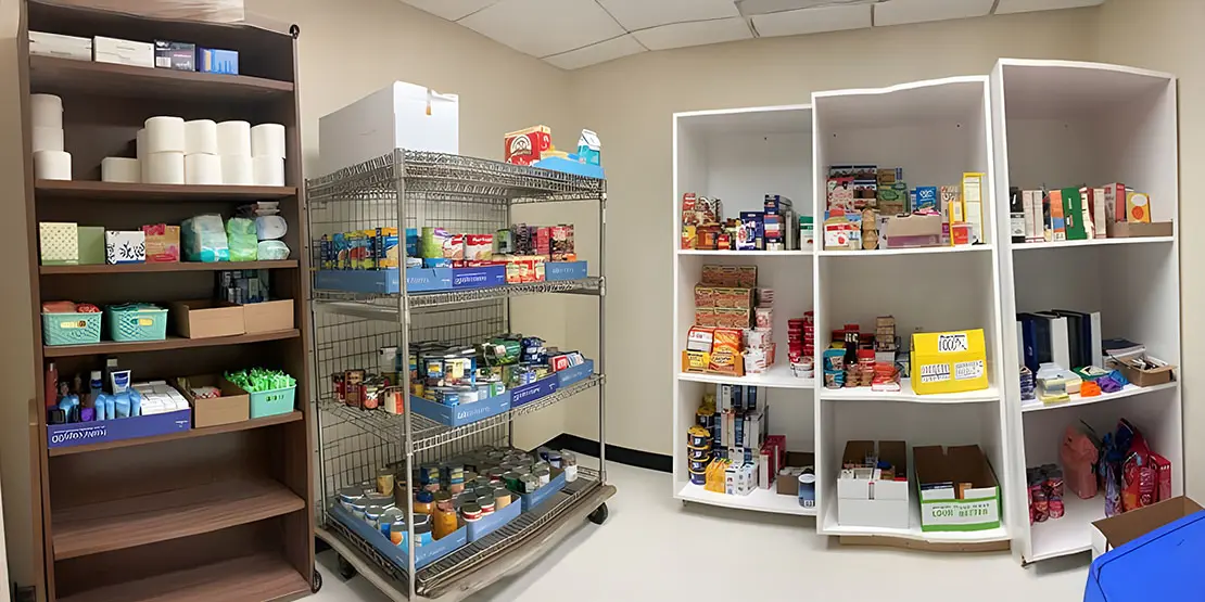 Food on shelves