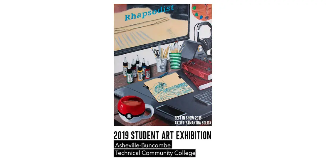 Drawing of desk by Samantha Bolick