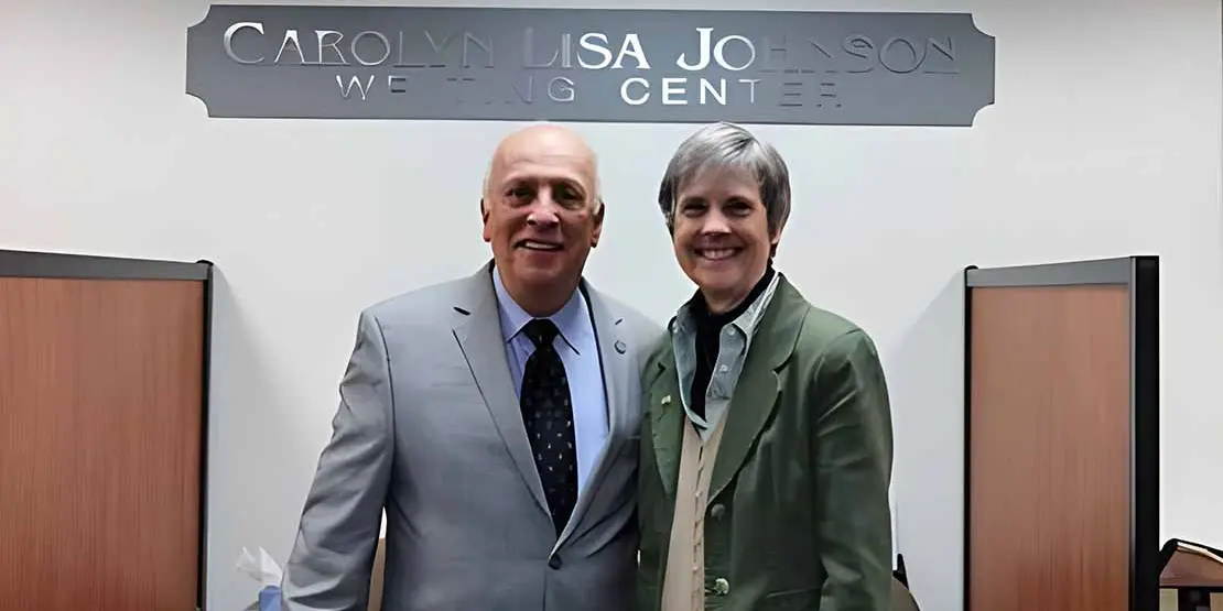 Lisa Johnson and Dennis King standing together