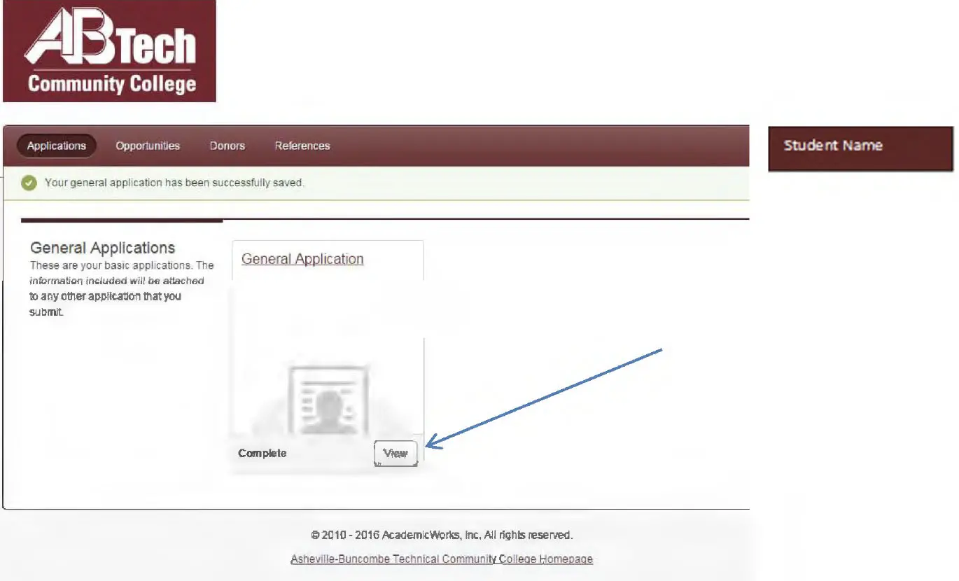 Instructions for Applying for Scholarships Screenshot step - 8