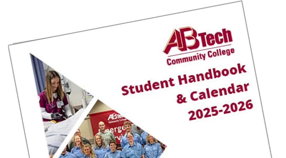 A-B Tech Student Handbook Cover Slanted