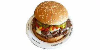 Hamburger on a plate