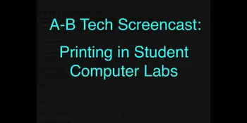 A-B Tech Student Printing Tutorial
